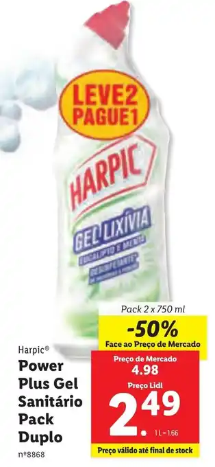 Lidl Power Plus Gel Sanitário Pack Duplo Pack 2x750ml promoção