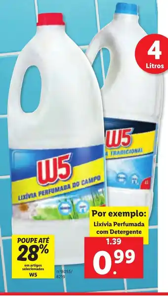 Lidl Lixívia Perfumada com Detergente 4L promoção