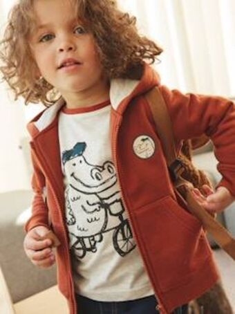 Vertbaudet Camisola lúdica com crocodilo, para menino - bege claro... promoção