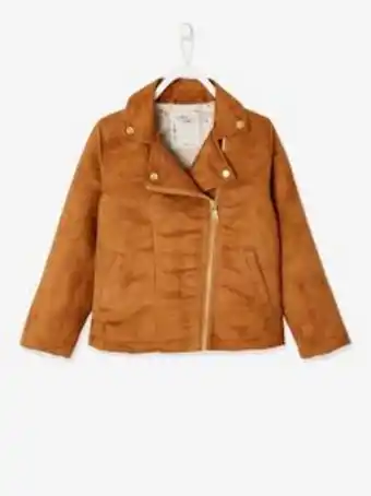 Vertbaudet Casaco estilo perfecto em nubuck, para menina - castanho... promoção