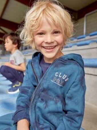Casaco desportivo, com fecho, "tie and dye", para menino -...