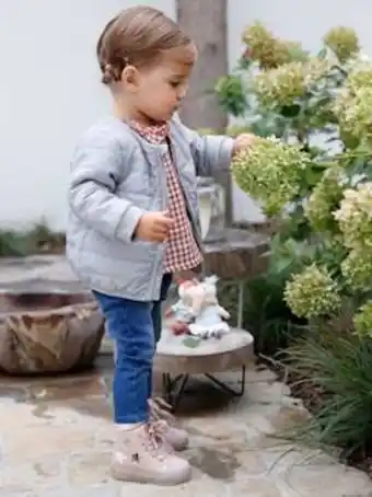 Vertbaudet Parka 3 em 1, para bebé menina - rosa claro liso com motivo promoção
