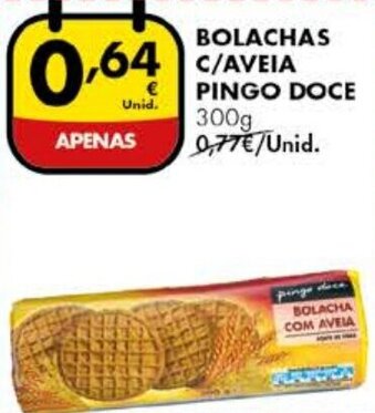 Pingo Doce Bolachas C/ Aveia Pingo Doce 300g promoção