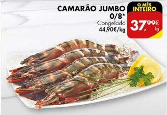 Pingo Doce Camarão Jumbo 0/8 promoção