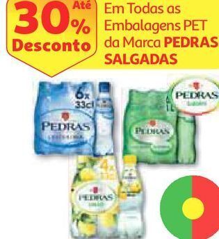 Auchan Agua c/gas pedras salgadas promoção
