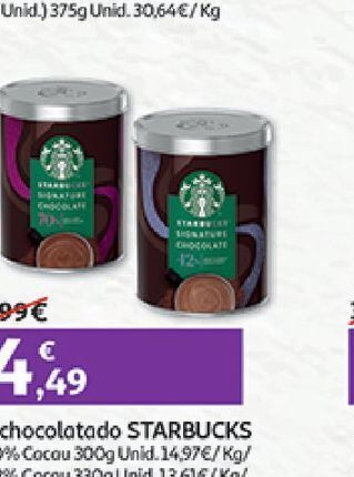 Auchan Achocolatado starbucks promoção
