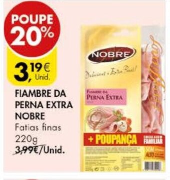 Pingo Doce Fiambre Da Perna Extra Nobre 220g promoção