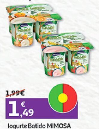Auchan Iogurte batido mimosa promoção
