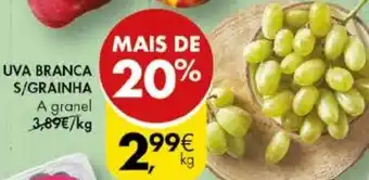Pingo Doce Uva Branca S/Grainha 400g promoção