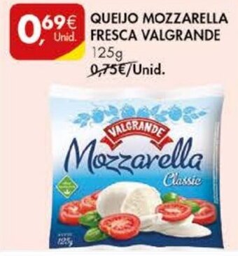 Queijo Mozzarella Fresca Valgrande 125g