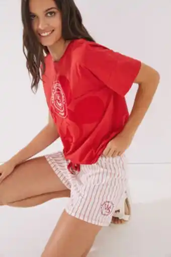 Springfield Pijama corto algodón mickey mouse rojo promoção
