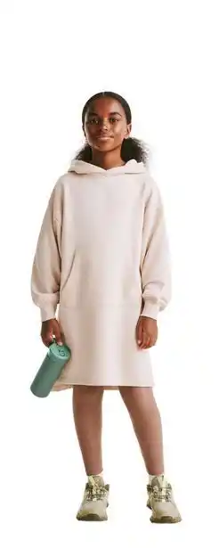ZARA Vestido de felpa com capuz liso promoção