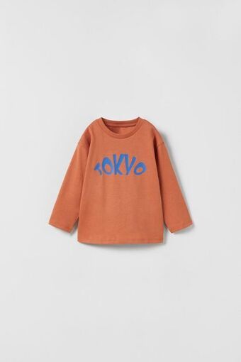 ZARA T-shirt com mensagem promoção