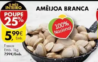 Pingo Doce Amêijoa Branca 1Kg promoção