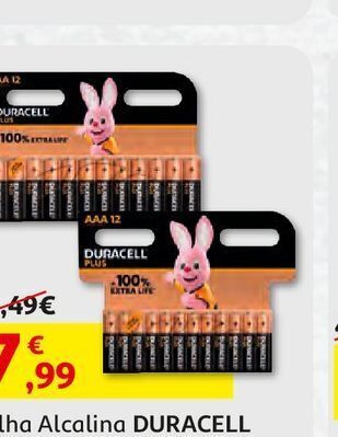 Auchan Pilha alcalina duracell promoção