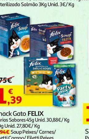 Auchan Snack gato felix promoção