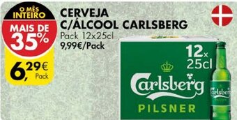 Pingo Doce Cerveja C/ Álcool Carlsberg 12x25cl promoção