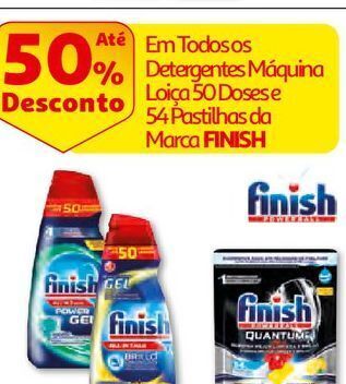Auchan Det máquina loiça finish promoção