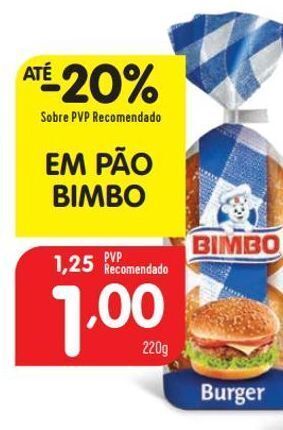 Minipreço Pão de hambúrguer bimbo promoção