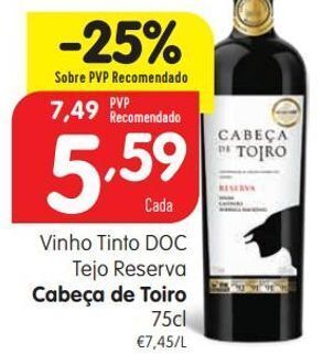 Minipreço Vinho tinto cabeça de toiro promoção