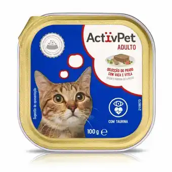 Pingo Doce Ração húmida para gato adulto sabor vaca e vitela activpet promoção