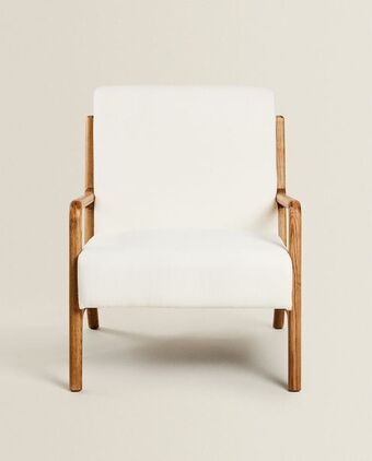 ZARA HOME Poltrona freixo e linho promoção