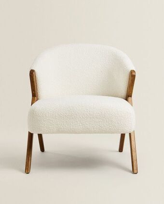 ZARA HOME Poltrona forrada bouclé promoção