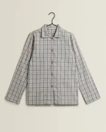 Camisa quadrados cinzentos