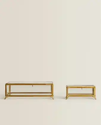 ZARA HOME Caixa metal vidro promoção