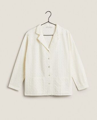 ZARA HOME Camisa bordada algodão promoção