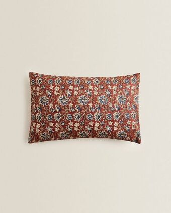 ZARA HOME Capa de almofada estampado de flores promoção