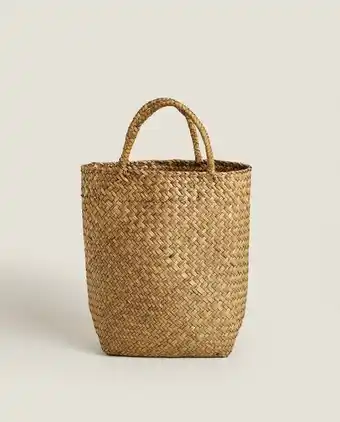 ZARA HOME Saco / cesto quadrado asas promoção
