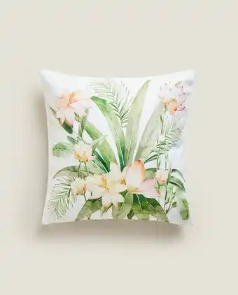ZARA HOME Capa de almofada flor tropical promoção