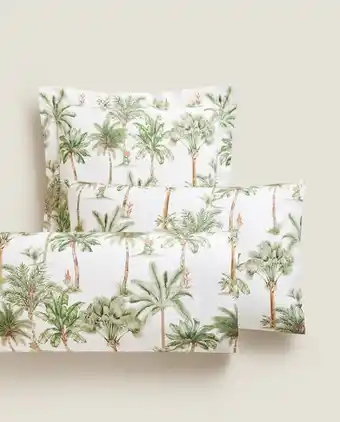 Fronha de almofada estampado palmeiras