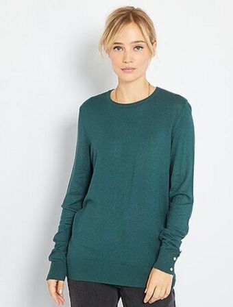 Camisola com gola redonda