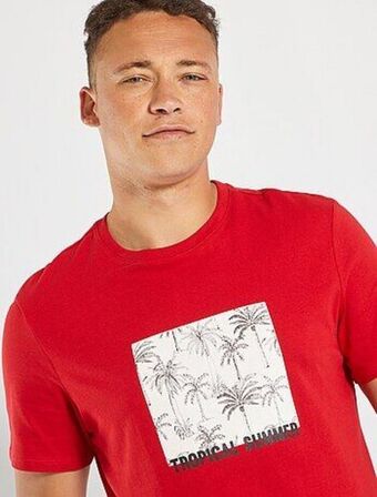 Kiabi T-shirt em jersey com estampado promoção