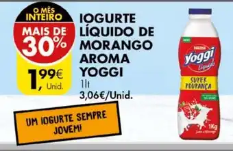 Pingo Doce Iogurte Líquido de Morango Aroma Yoggi 1Lt promoção