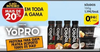 Pingo Doce YoPro Sólido 160g promoção