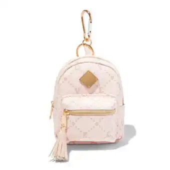 Claire's Blush pink status icons mini backpack keyring promoção