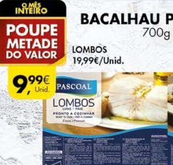 Bacalhau Pascoal 700g Lombos