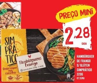 Minipreço Hambúrguer de frango promoção