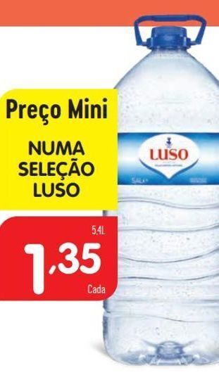 Minipreço Água luso promoção