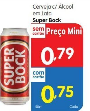 Minipreço Lata de cerveja super bock promoção
