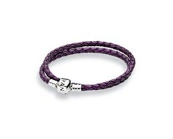 Pandora Pulseira de couro, dupla volta promoção