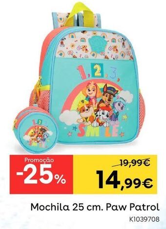 Toys R Us Patrulha pata - mochila 25 cm promoção