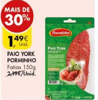 Pingo Doce Paio York Porminho 150g promoção