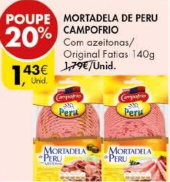 Pingo Doce Mortadela de Peru Campofrio 140g promoção