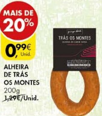 Pingo Doce Alheira de Trás Os Montes 200g promoção