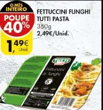 Pingo Doce Fettuccini Fungi Tutti Pasta 350g promoção