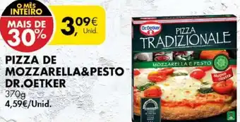 Pingo Doce Pizza de Mozzarella & Pesto Dr. Oetker 370g promoção